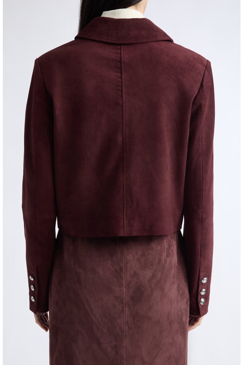 Astley Suede Jacket, Alternate, color, DEEP CHERRY