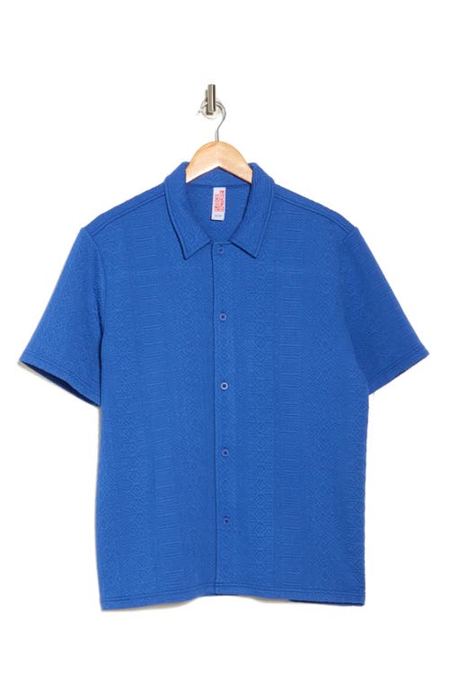 Fleece Factory Geometric Jacquard Button-up Shirt