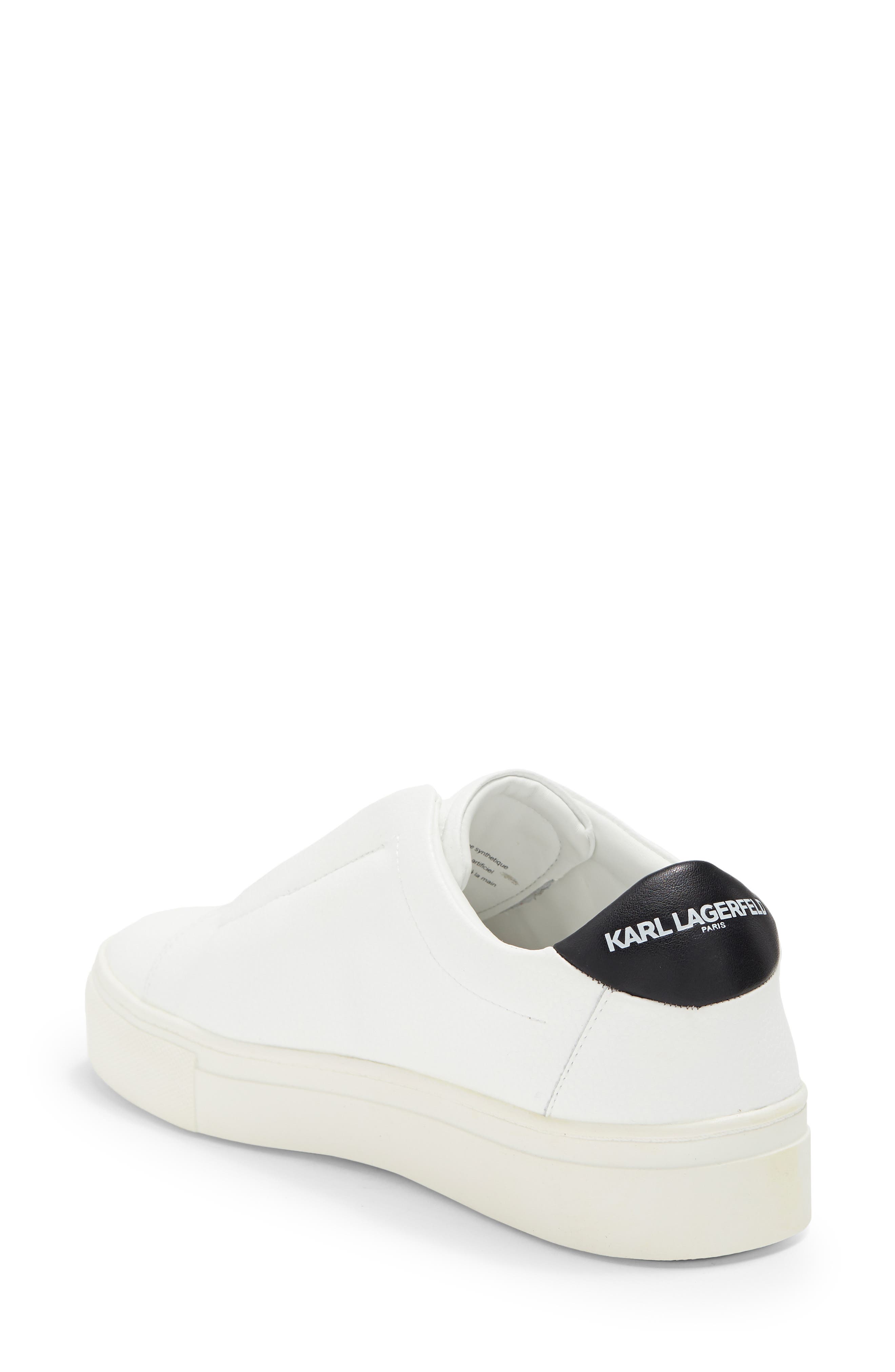KARL LAGERFELD PARIS Ceci Slip-On Sneaker, Alternate, color, Bright White/ Black