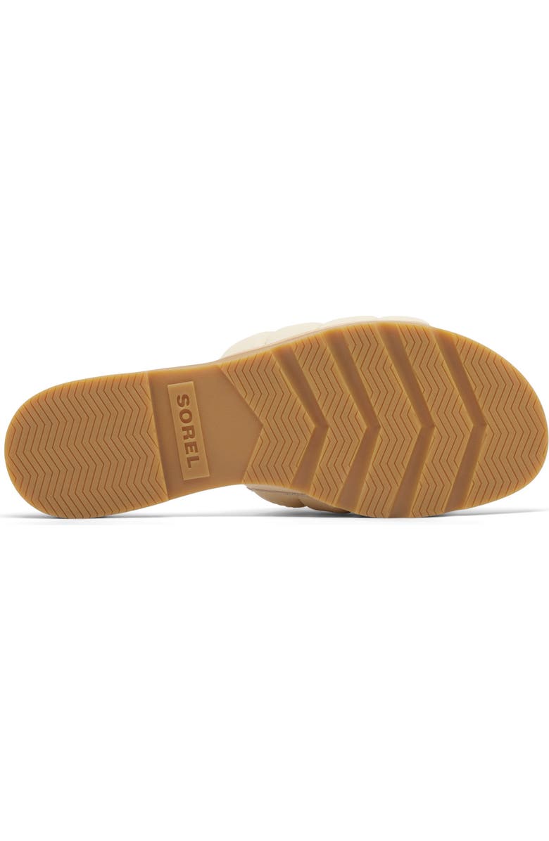 SOREL Ella III Quilted Puff Slide Sandal, Alternate, color, Honey White/ Gum 16