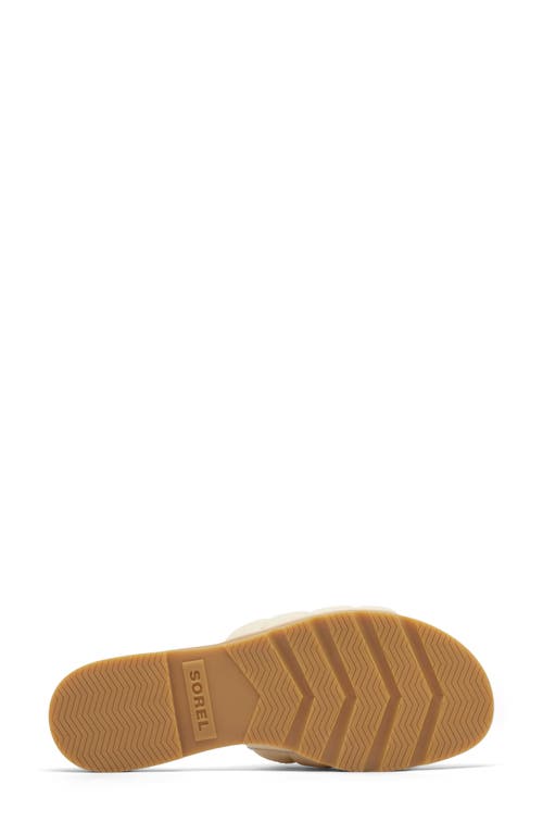 Sorel Ella Iii Quilted Puff Slide Sandal In Honey White/gum 16