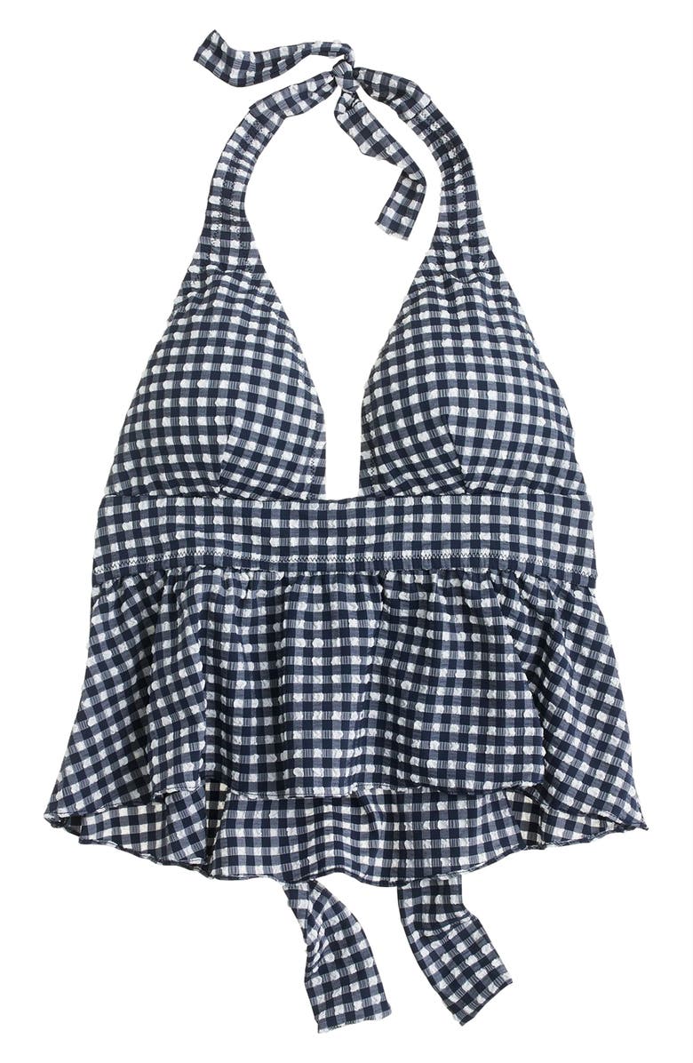 J.Crew Halter Peplum Tankini Top, Alternate, color,