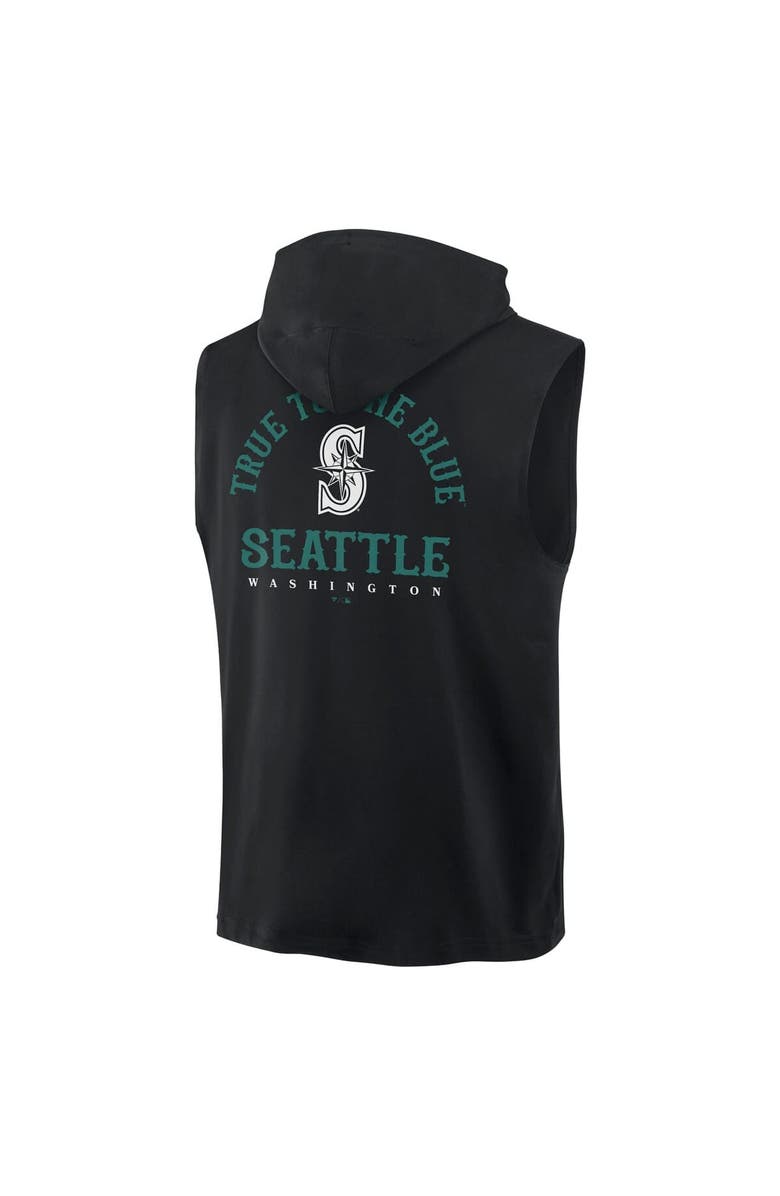 FANATICS Men's Fanatics Black Seattle Mariners Fire Speed Sleeveless Pullover Hoodie, Alternate, color,