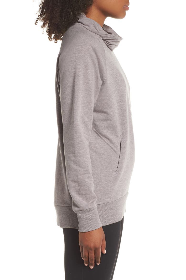 Erica Twist Cowl Neck Pullover, Alternate, color, GREY KITTEN