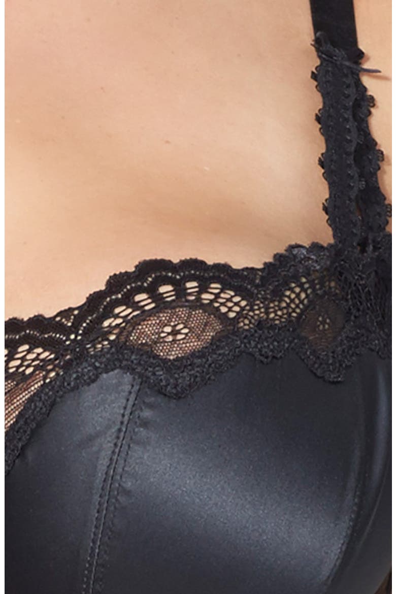 'Starlift' Underwire Full Figure Bra, Alternate, color, BLACK
