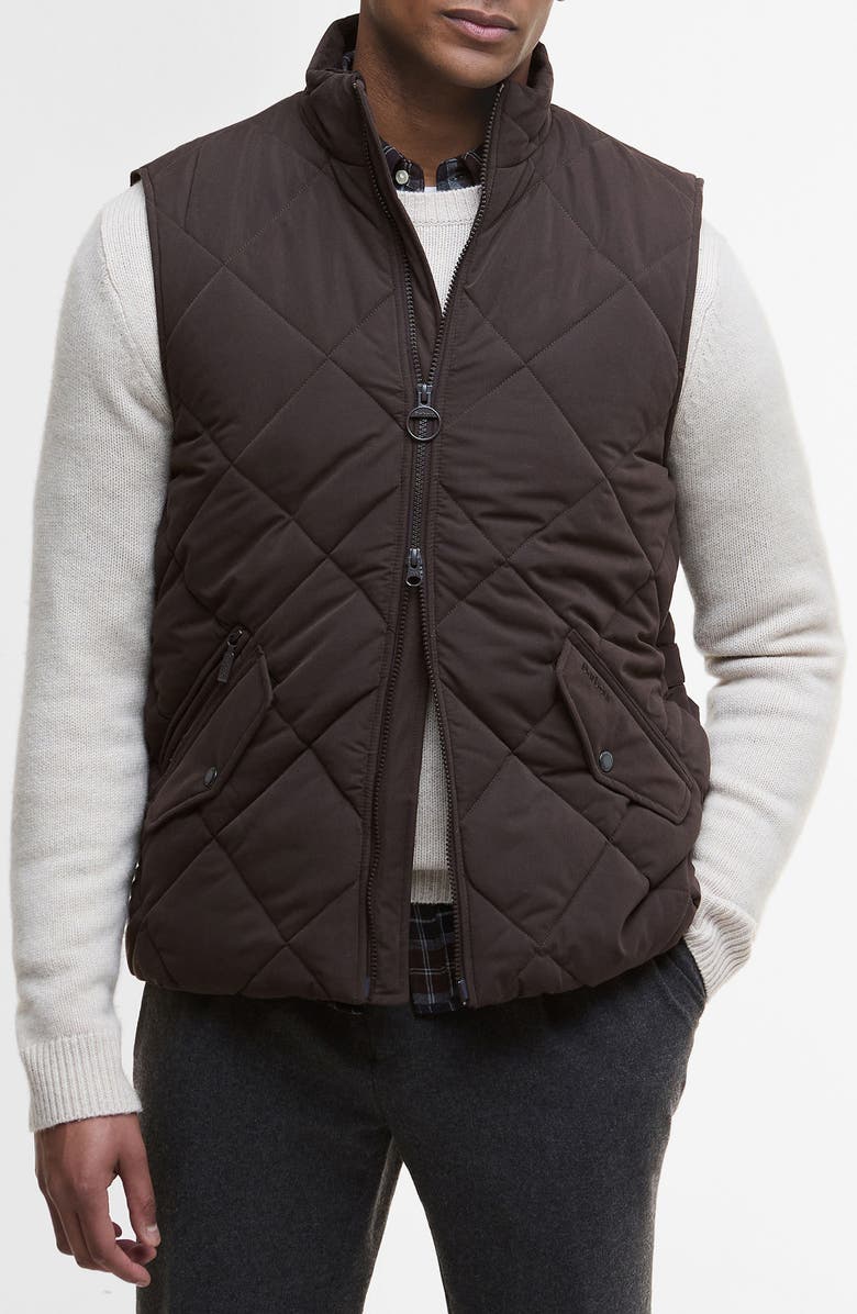 Barbour City Chelsea Quilted Vest, Main, color, Black Oak/ Midnight Oak