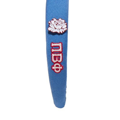Lele Sadoughi Pi Beta Phi Charlotte Headband In Blue