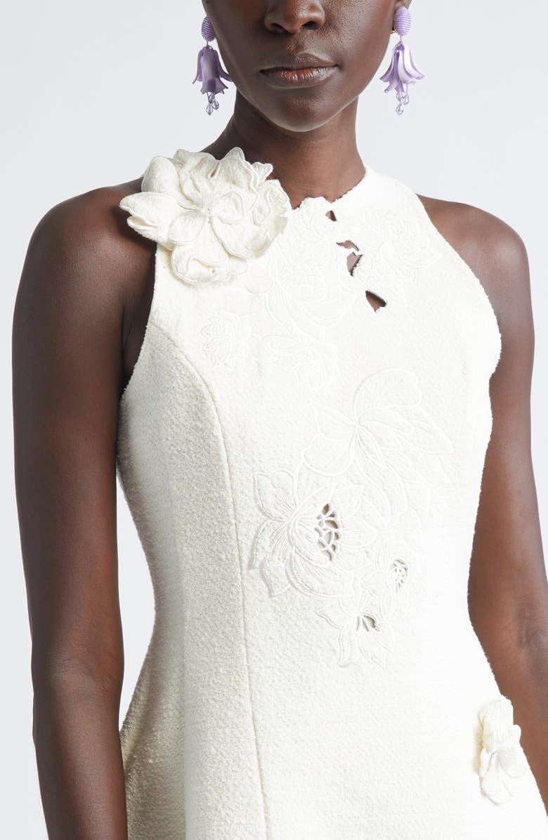 Oscar de la Renta Impatiens Petal Dangle Clip-On Earrings, Alternate, color, Lilac