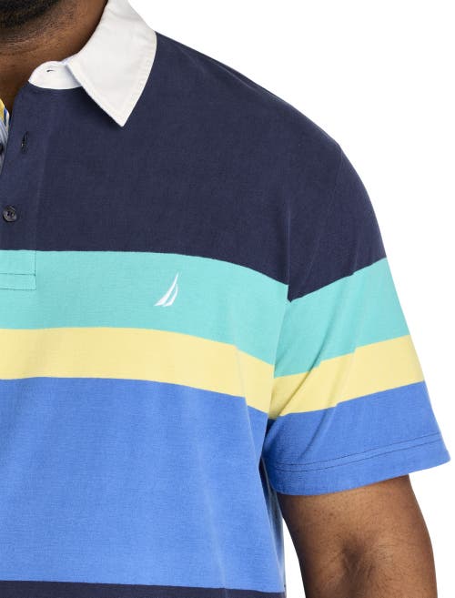 Nautica Big & Tall Colorblocked Polo Shirt In Navy Seas