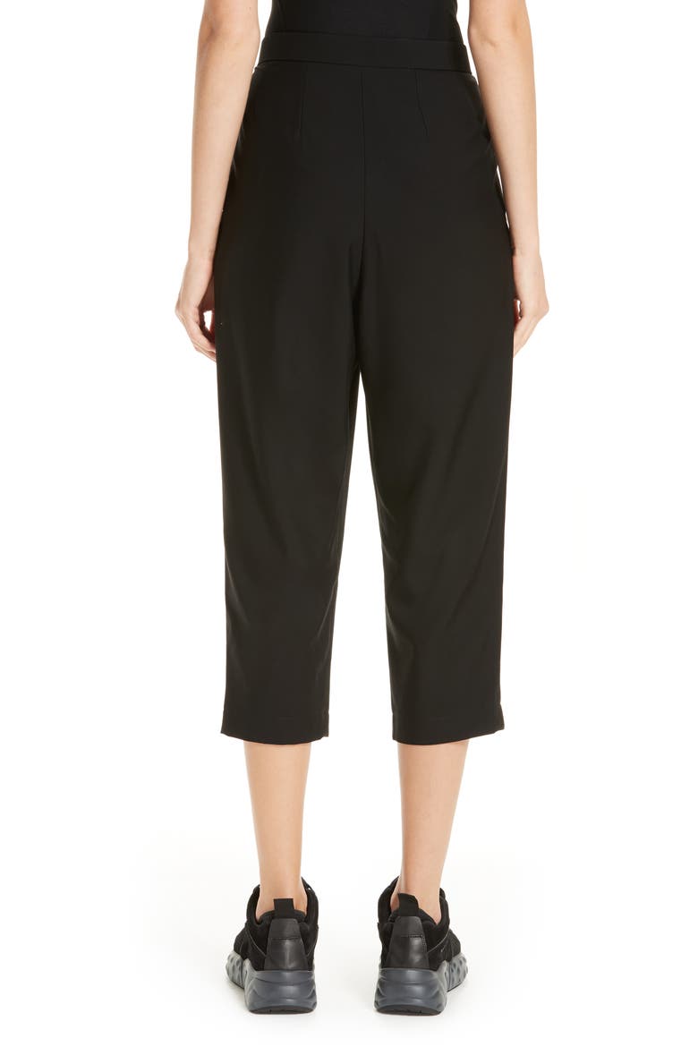 Pleated Wool & Cashmere Pants, Alternate, color, BLACK