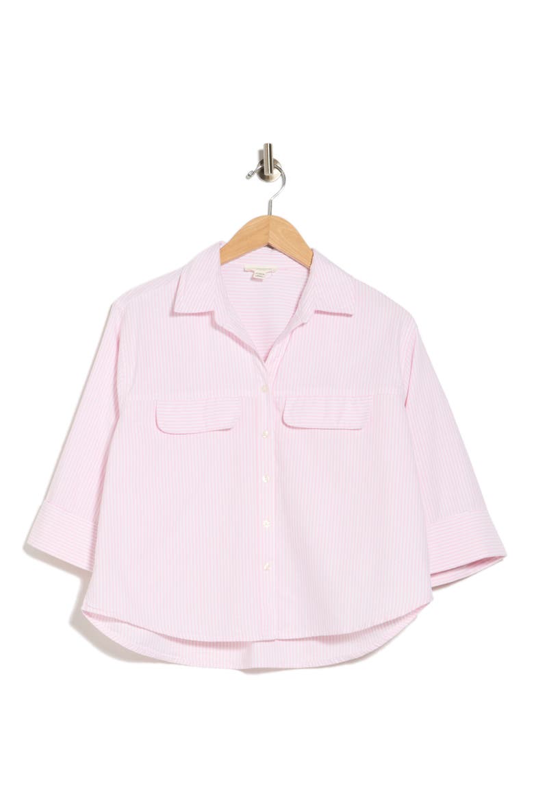 Jennie Button-Up Shirt, Alternate, color, PINK LIPGLOSS