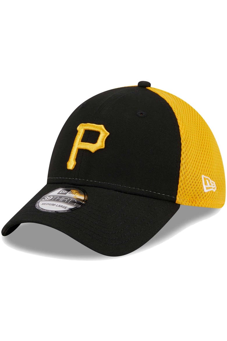 Men's New Era Black Pittsburgh Pirates Team Neo 39THIRTY Flex Hat, Main, color, Black