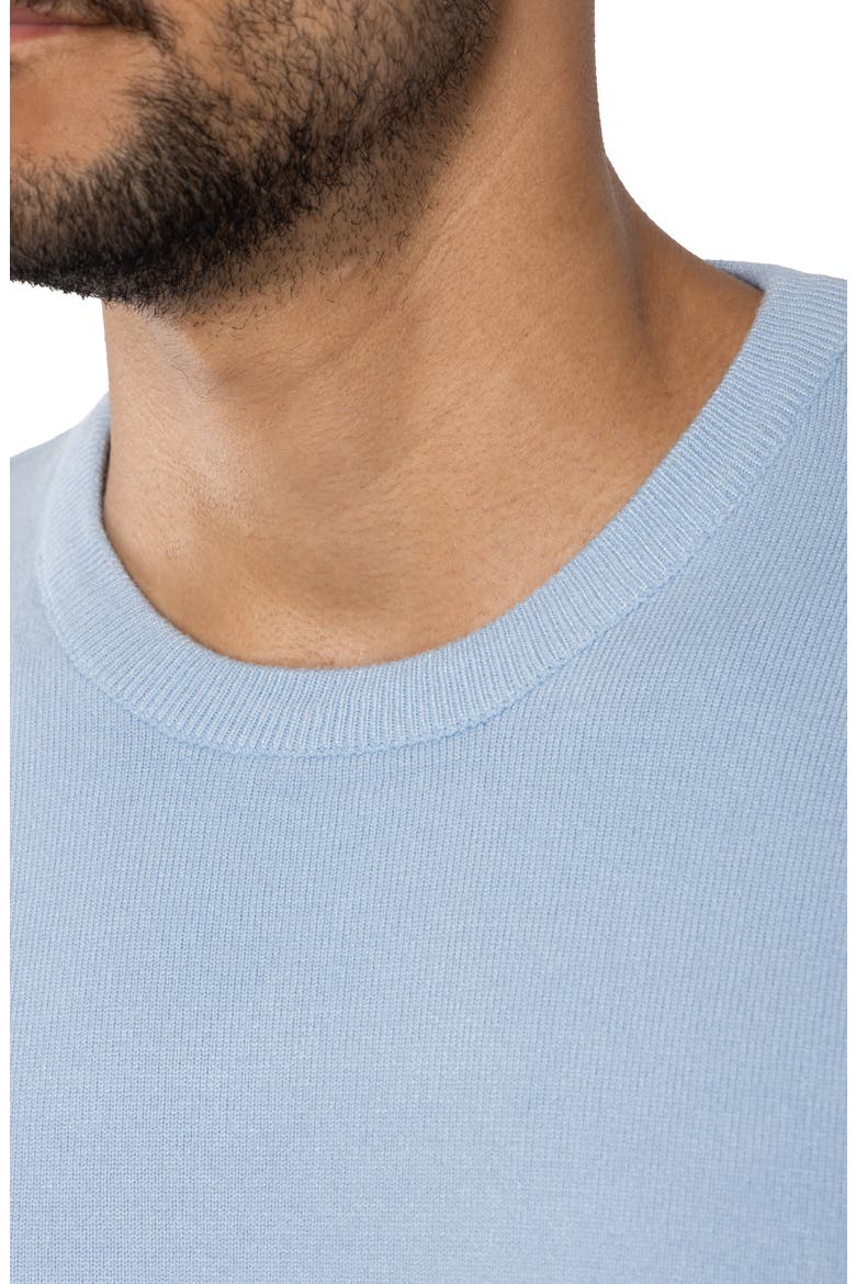 Crewneck Knit Sweater, Alternate, color, POWDER BLUE