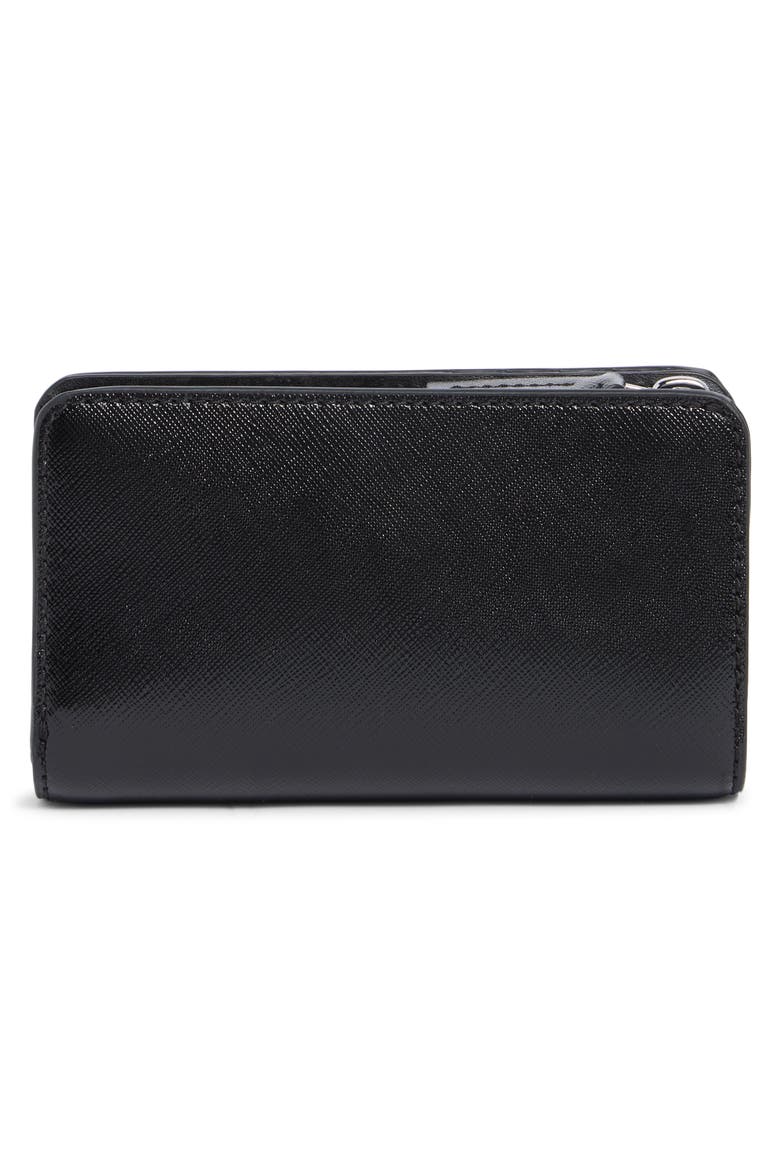 Compact Leather Wallet, Alternate, color, BLACK