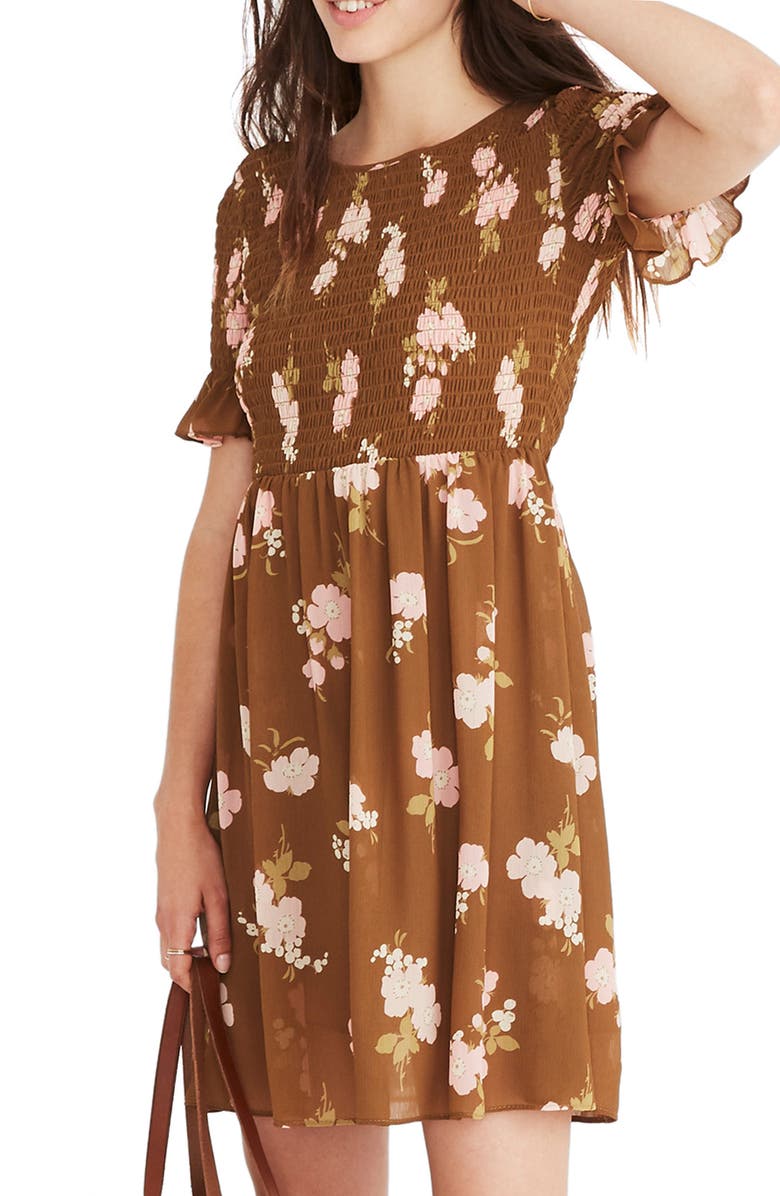 Madewell Smocked Top Dress, Main, color,