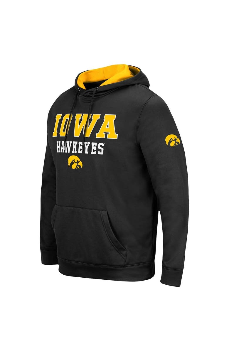 COLOSSEUM Men's Colosseum Black Iowa Hawkeyes Sunrise Pullover Hoodie, Alternate, color,
