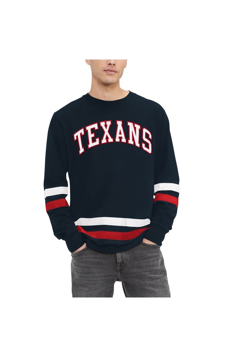 Men's Tommy Hilfiger Navy/Red Houston Texans Nolan Long Sleeve T-Shirt, Main, color, Navy