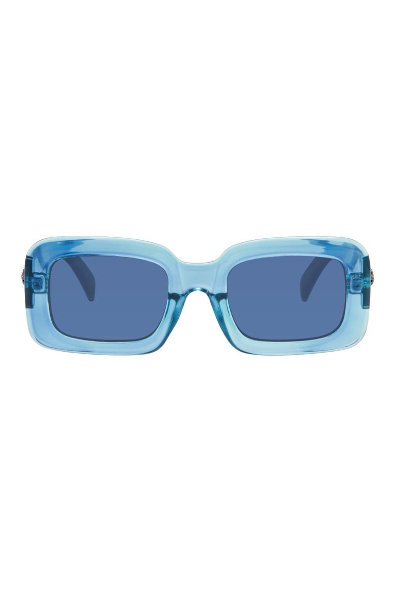 49mm Rectangular Sunglasses, Main, color, TEAL-PURPLE CRYSTAL BI-LAYER
