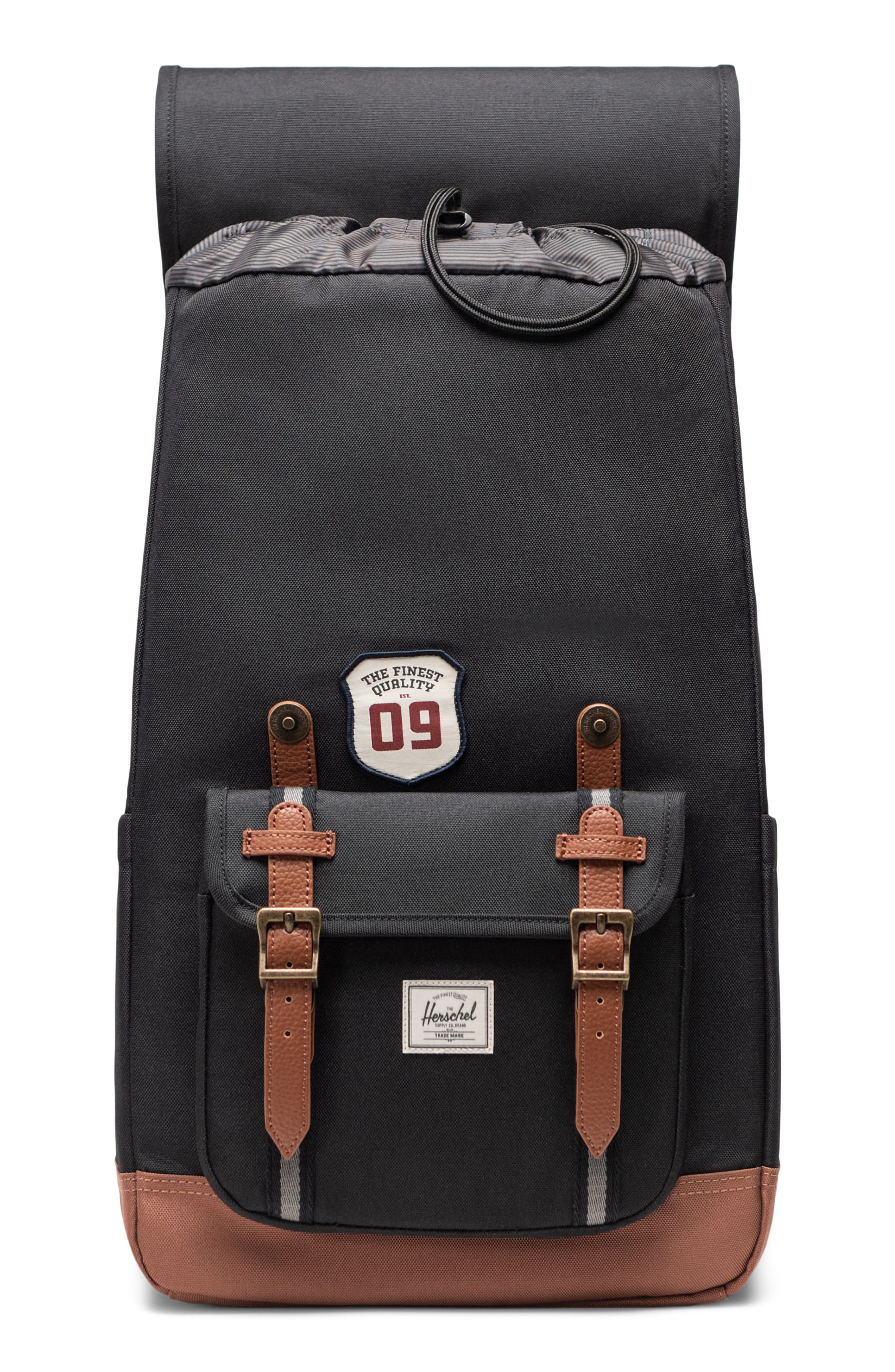 Herschel Supply Co. Little America Patches Backpack, Alternate, color, Patches Black