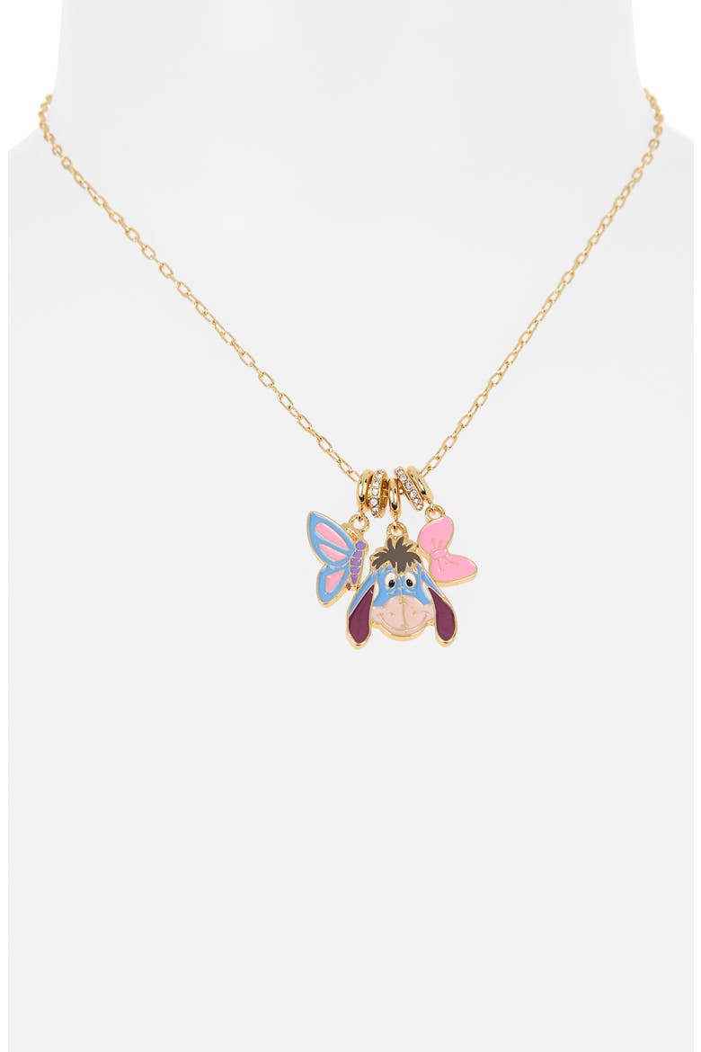 x Disney® Eeyore Spring Cluster Necklace, Alternate, color, GOLD MULTI