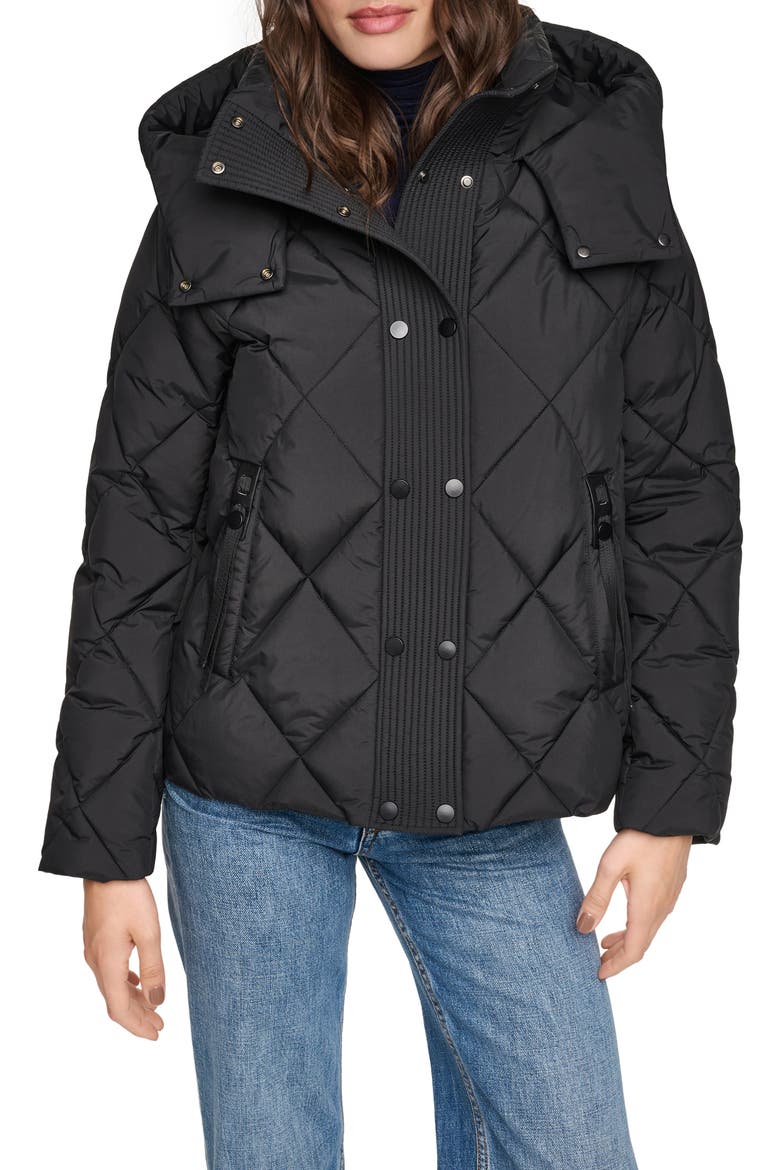 Briggs Hooded Puffer Jacket, Alternate, color, BLACK
