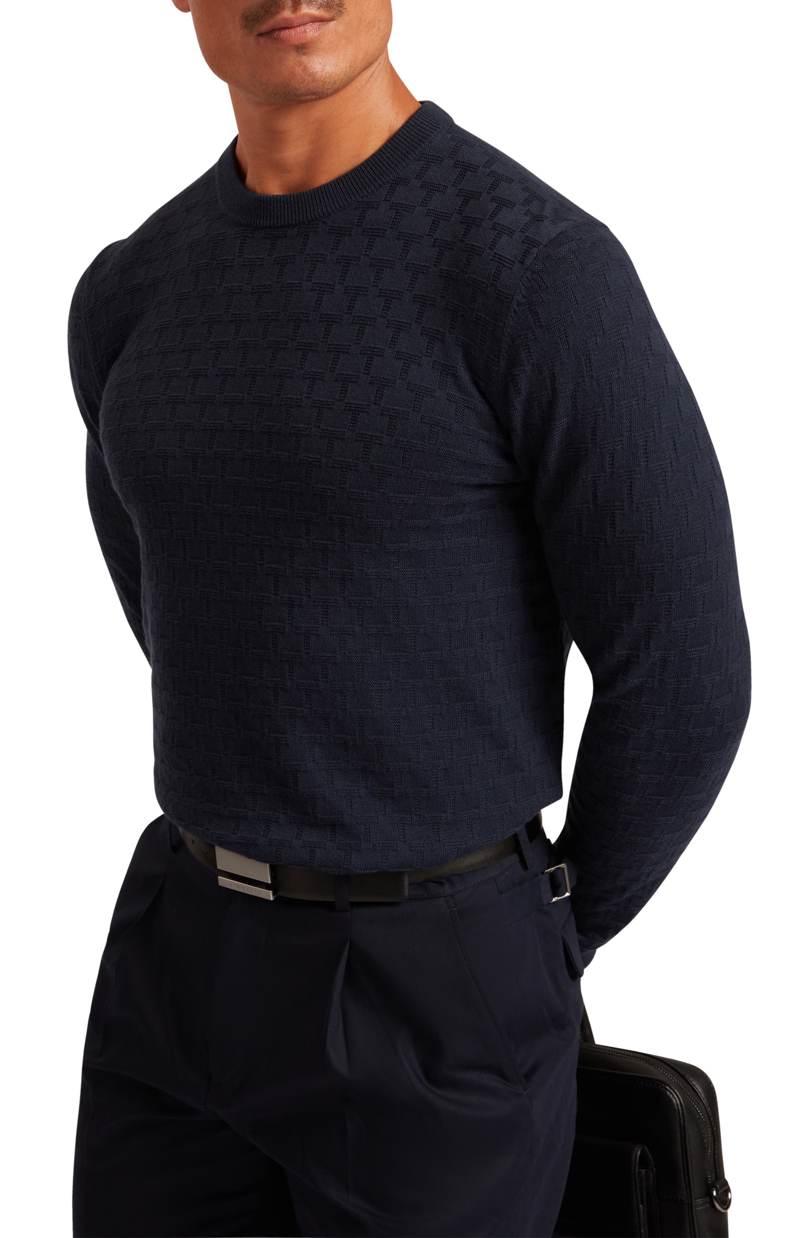Sainsy Jacquard Cotton Blend Sweater - image 3