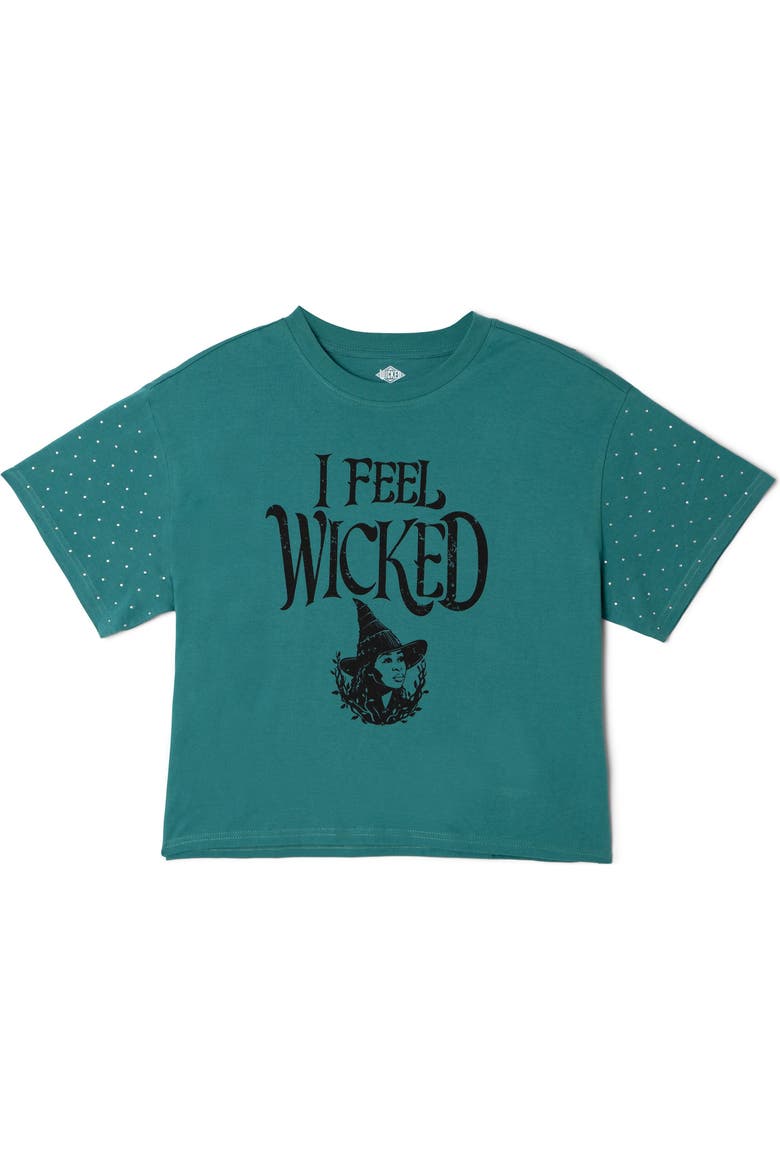 Cropped Drop Shoulder T-Shirt, Main, color, Ivy Green Elphaba