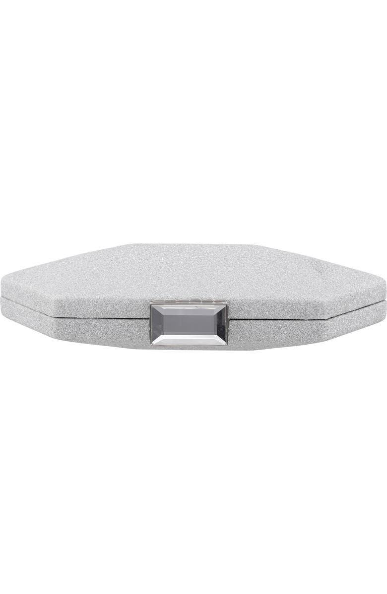 Nina Geometric Minaudiere, Alternate, color, Silver