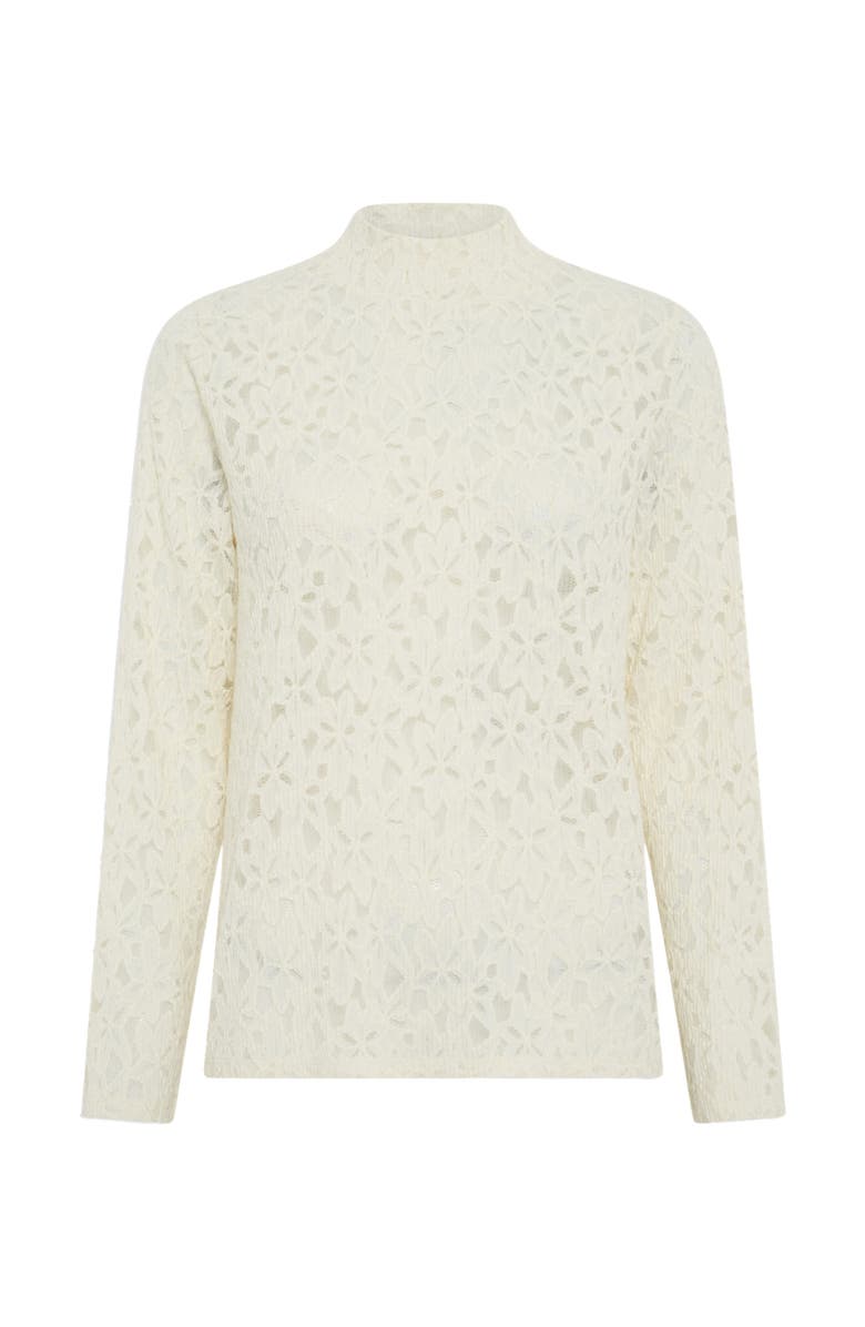 GERARD DAREL Harmonie Lace Knitted Top, Alternate, color, Ecru