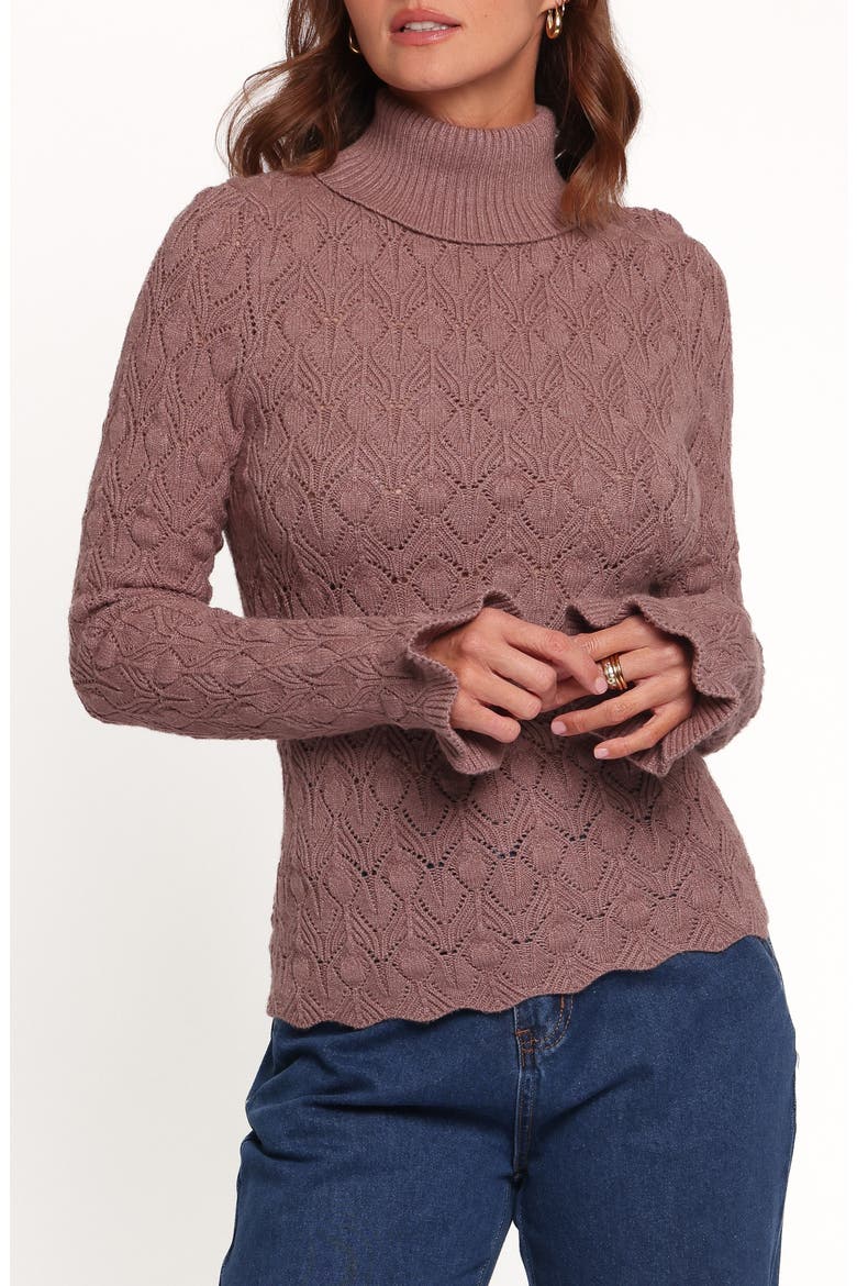 Baker Pointelle Sweater, Main, color, MAUVE
