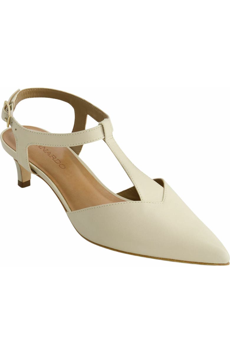 Bernardo Footwear Malta Slingback Kitten Pump, Alternate, color, Eggshell