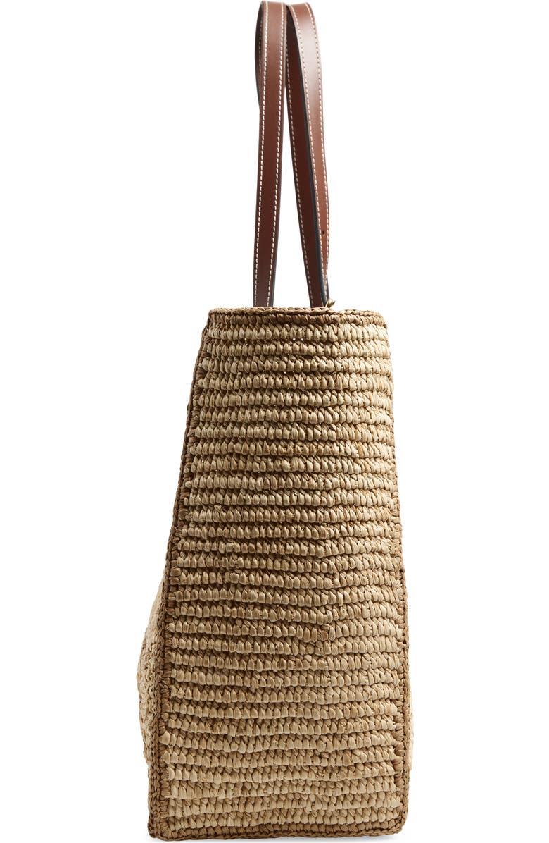 Anya Hindmarch Bow Crocheted Raffia East/West Tote, Alternate, color, Natural