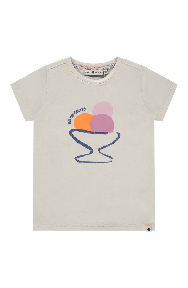 Stains and Stories by Babyface Gelato Graphic T-Shirt, Main, color, Ivory