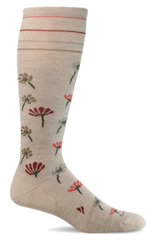 Sockwell Field Flower Compression Socks In Brown