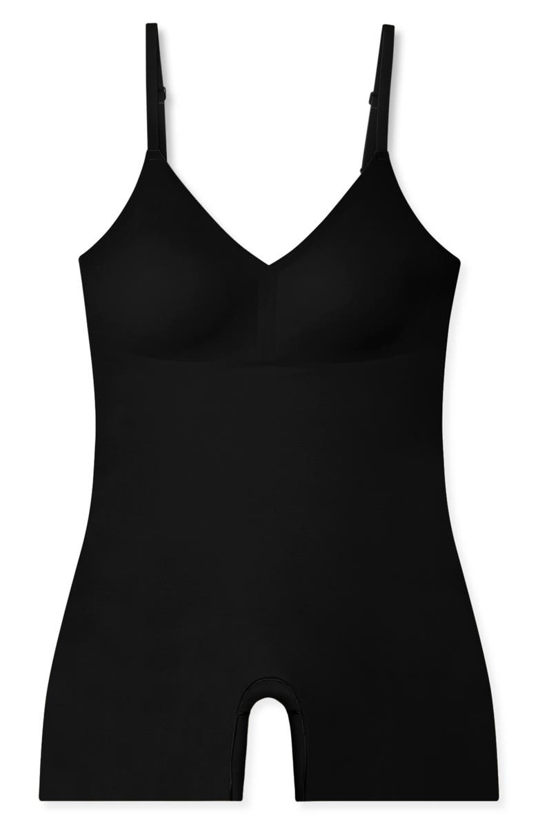 True & Co True Body Every Day Smoothing Romper, Alternate, color, Black