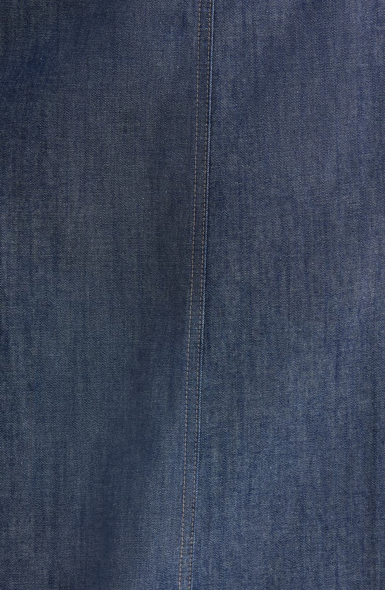 Eileen Fisher A-Line Organic Cotton Midi Skirt, Alternate, color, Dark Indigo