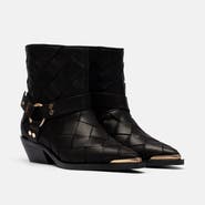 MARC NOLAN Cassidy Woven Harness Ankle Boot