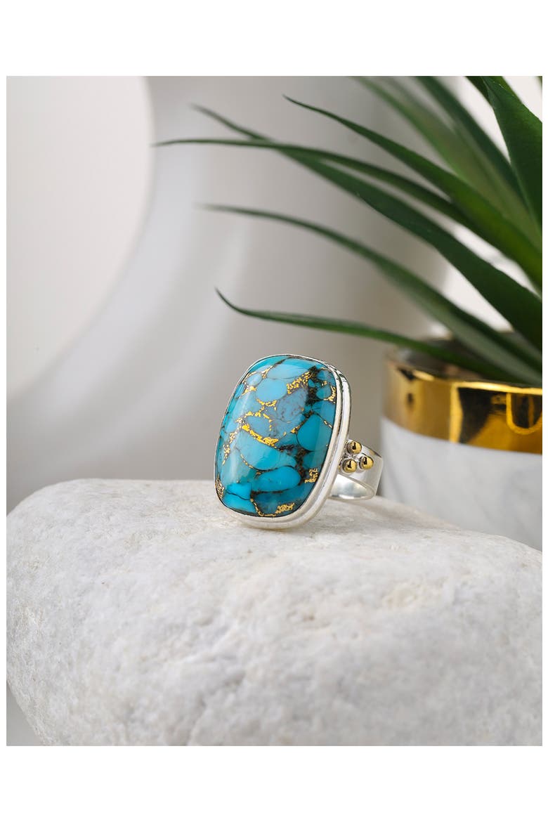 Blue Turquoise Ring, Alternate, color, BLUE