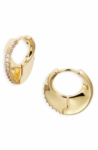 Cubic Zirconia Huggie Hoop Earrings