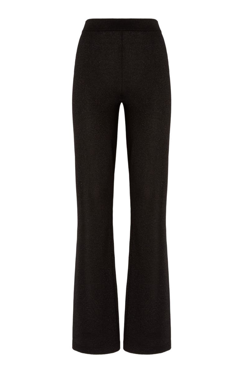 Missoni Straight Trousers In Lamé Viscose, Alternate, color, Black