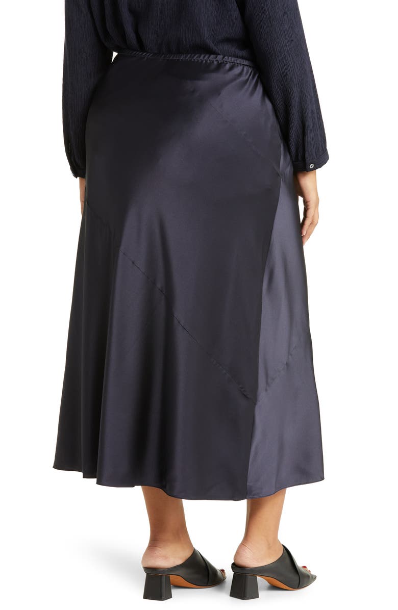 Eileen Fisher Bias Cut Stretch Silk Charmeuse Maxi Skirt, Alternate, color,