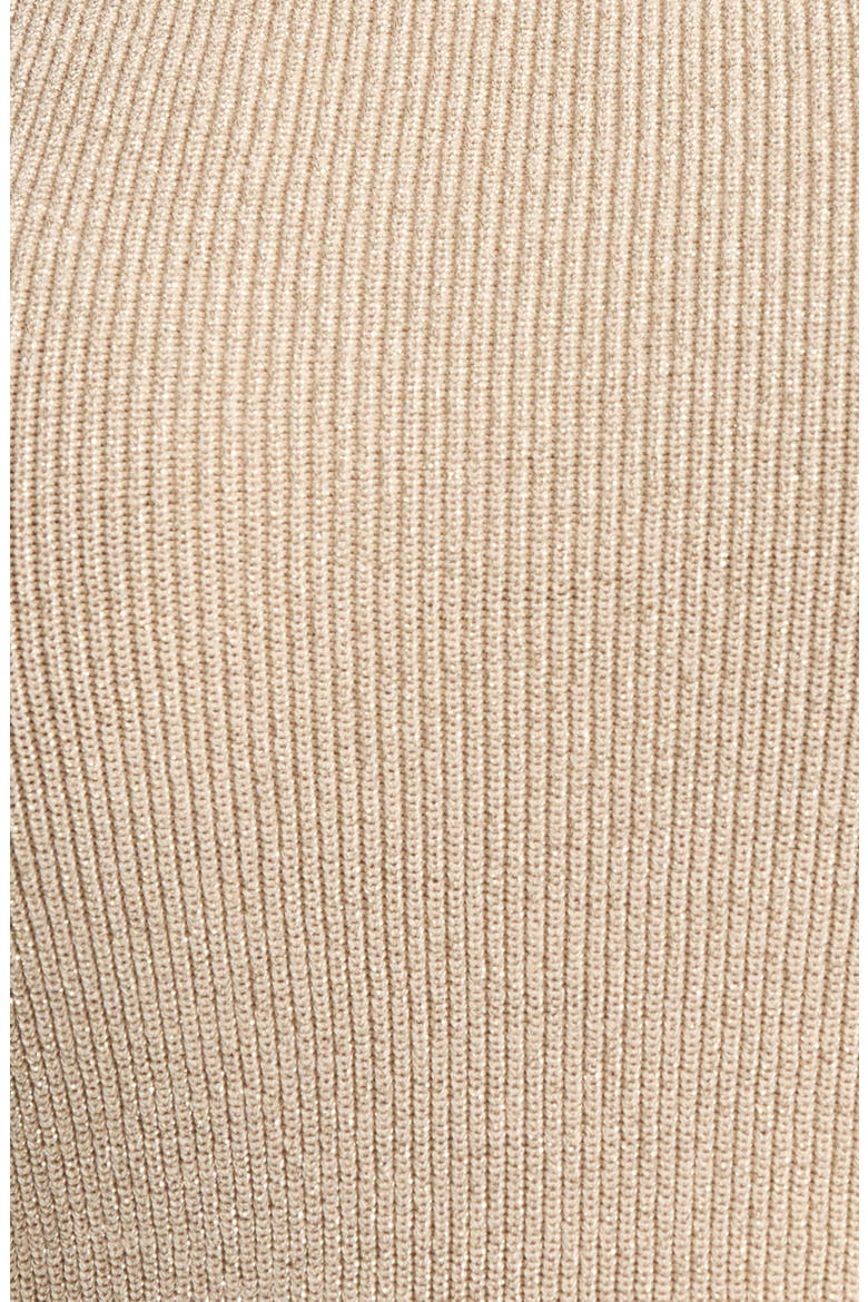 Metallic Mock Neck Sleeveless Sweater, Alternate, color, CHAMPAGNE