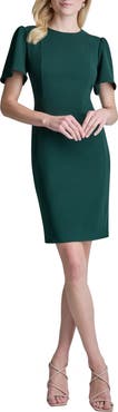 DKNY Flutter Sleeve Sheath Dress
