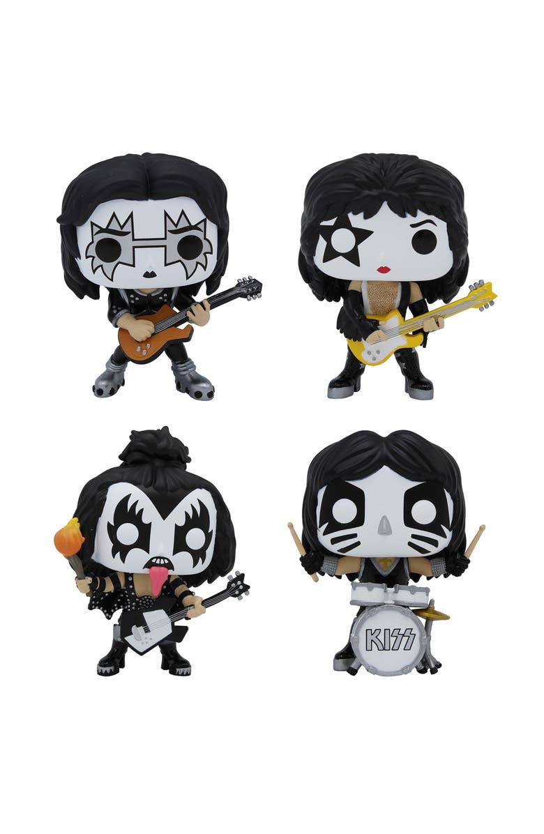 Funko Pop! Kiss Band Set Glow In The Dark Collectible Set Online Exclusive, Main, color, Multicolored