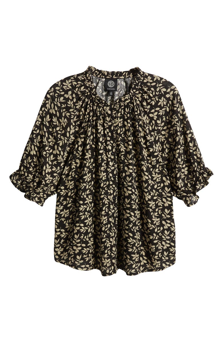 Bobeau Print Ruffle Blouse, Alternate, color,