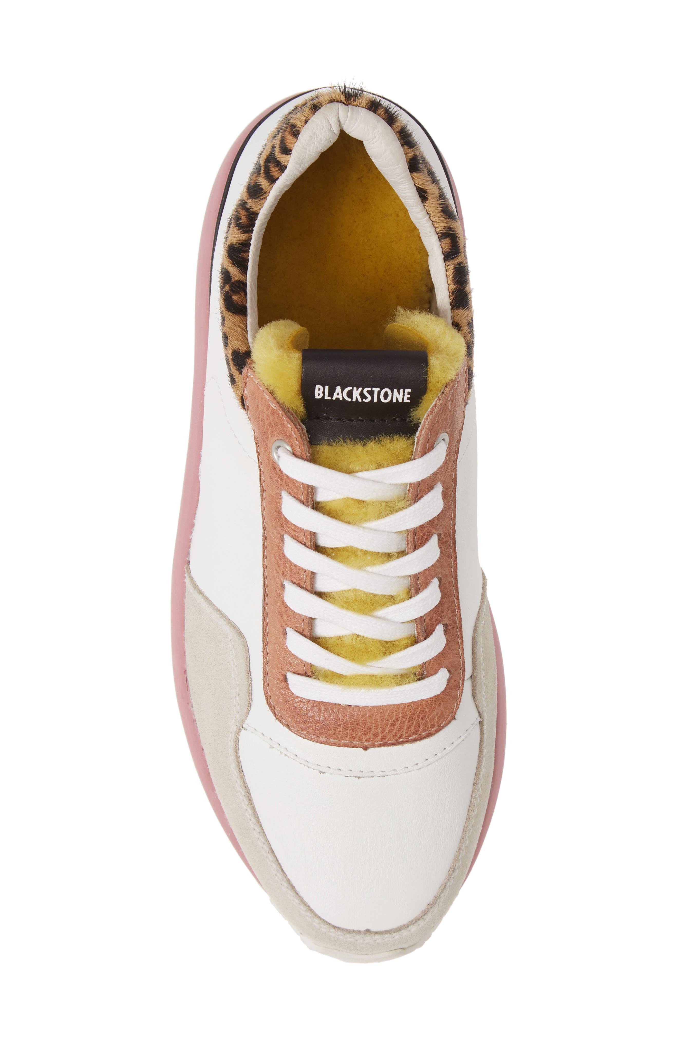 Blackstone SL91 Genuine Shearling Trim Low Top Sneaker, Alternate, color, 