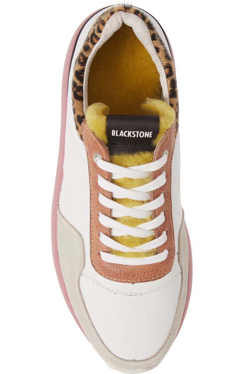 Blackstone SL91 Genuine Shearling Trim Low Top Sneaker, Alternate, color,