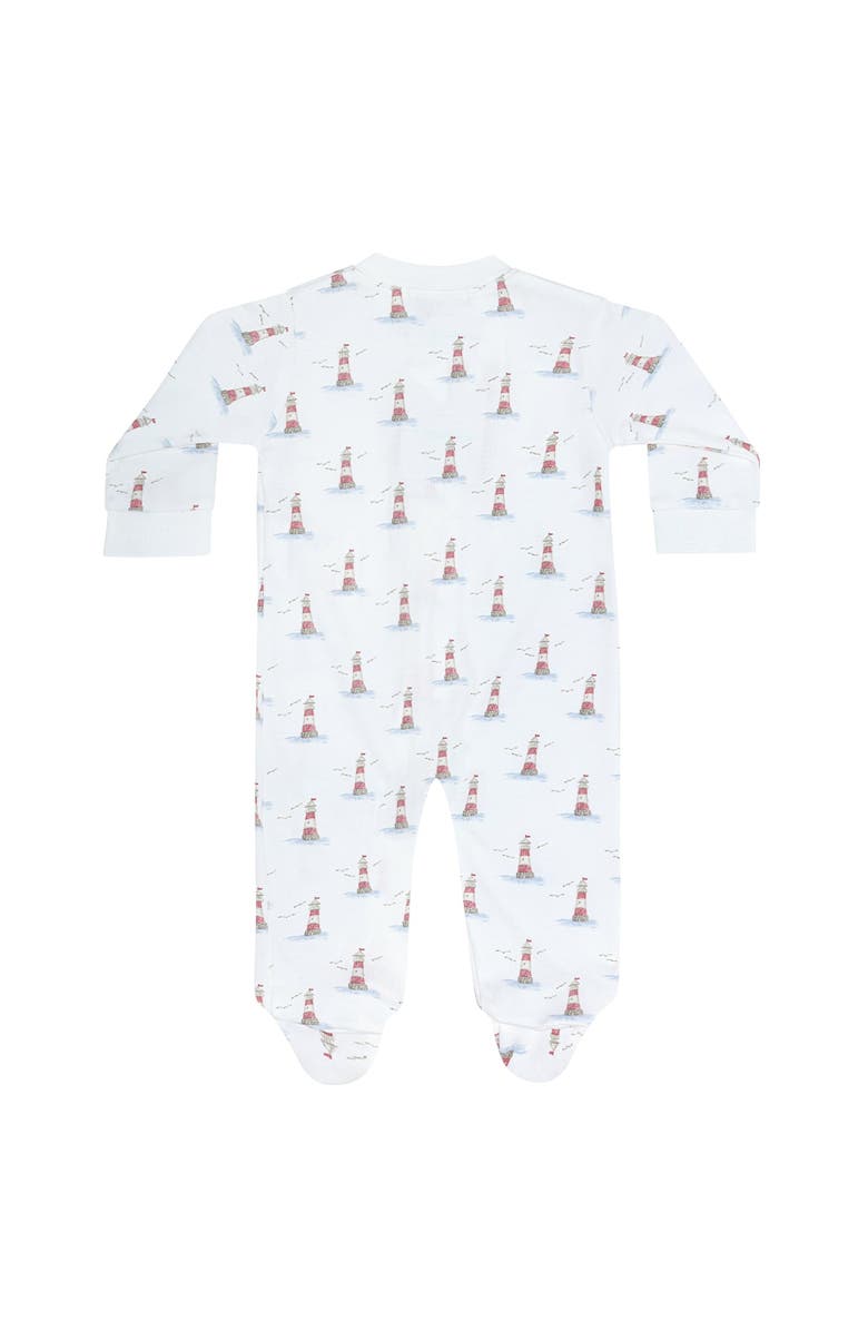 Nellapima Lighthouse Print Zipper Footie - Baby, Alternate, color, 