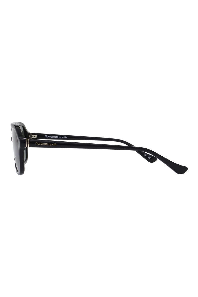 54mm Navigator Sunglasses, Alternate, color, GLOSS BLACK