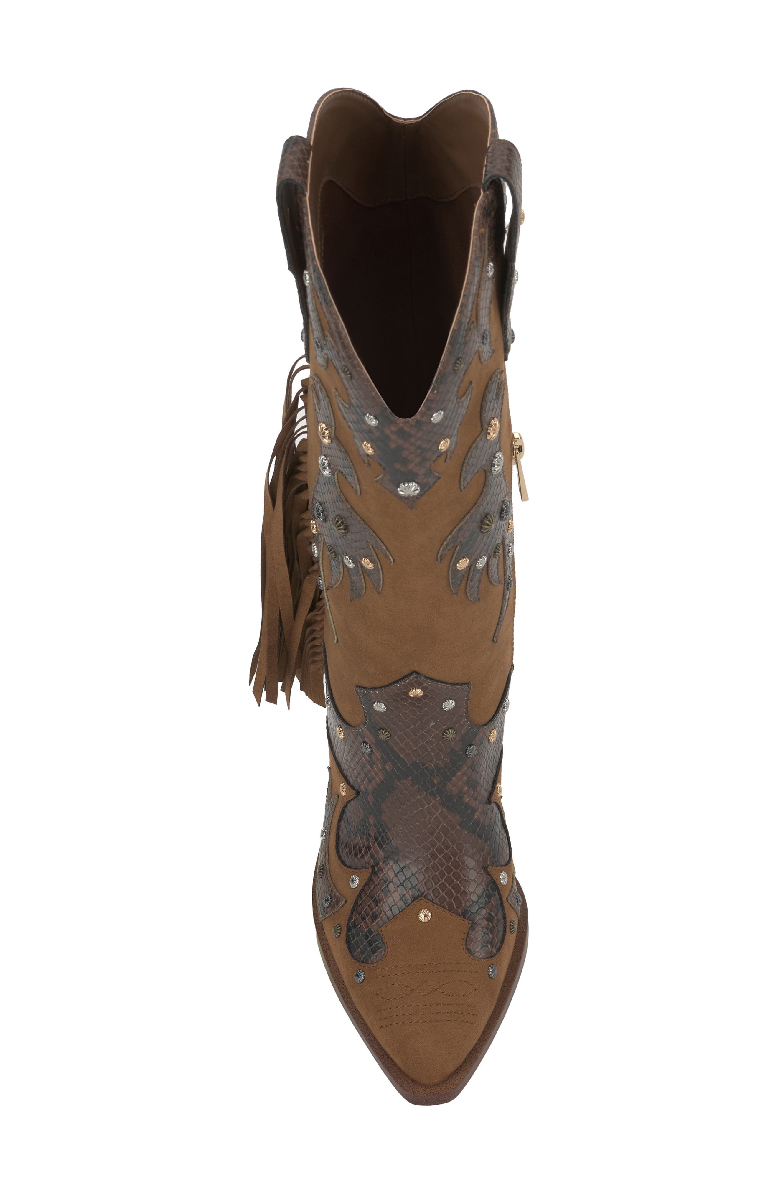 Piarin Pointed Toe Western Boot, Alternate, color, LIGHT HICKORY